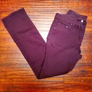 Rag & Bone skinny jeans in maroon/burgundy size 29